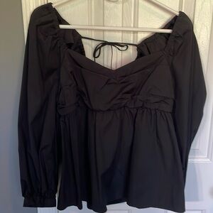 Open Edit Empire Waist Blouse Black Size Large Excellent condition. Never worn